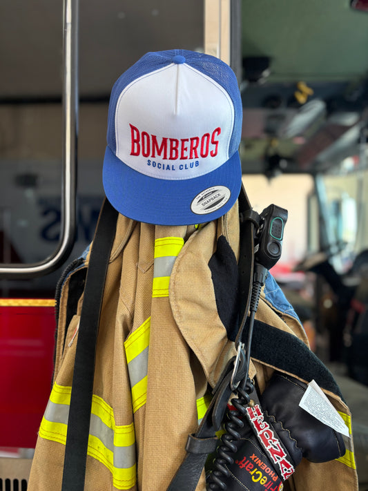 Royal Blue & White w/ Red & Black Lettering