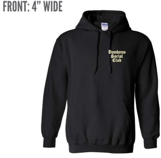 Black sweatshirt with oatmeal lettering (medium-XL)