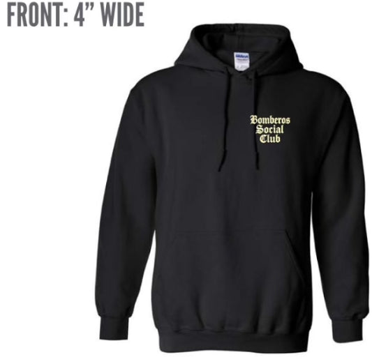 Black sweatshirt with oatmeal lettering (2XL-3XL)