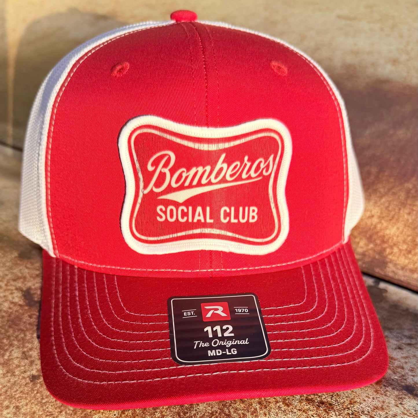 Richardson 112-Red and White w/ High Life Patch