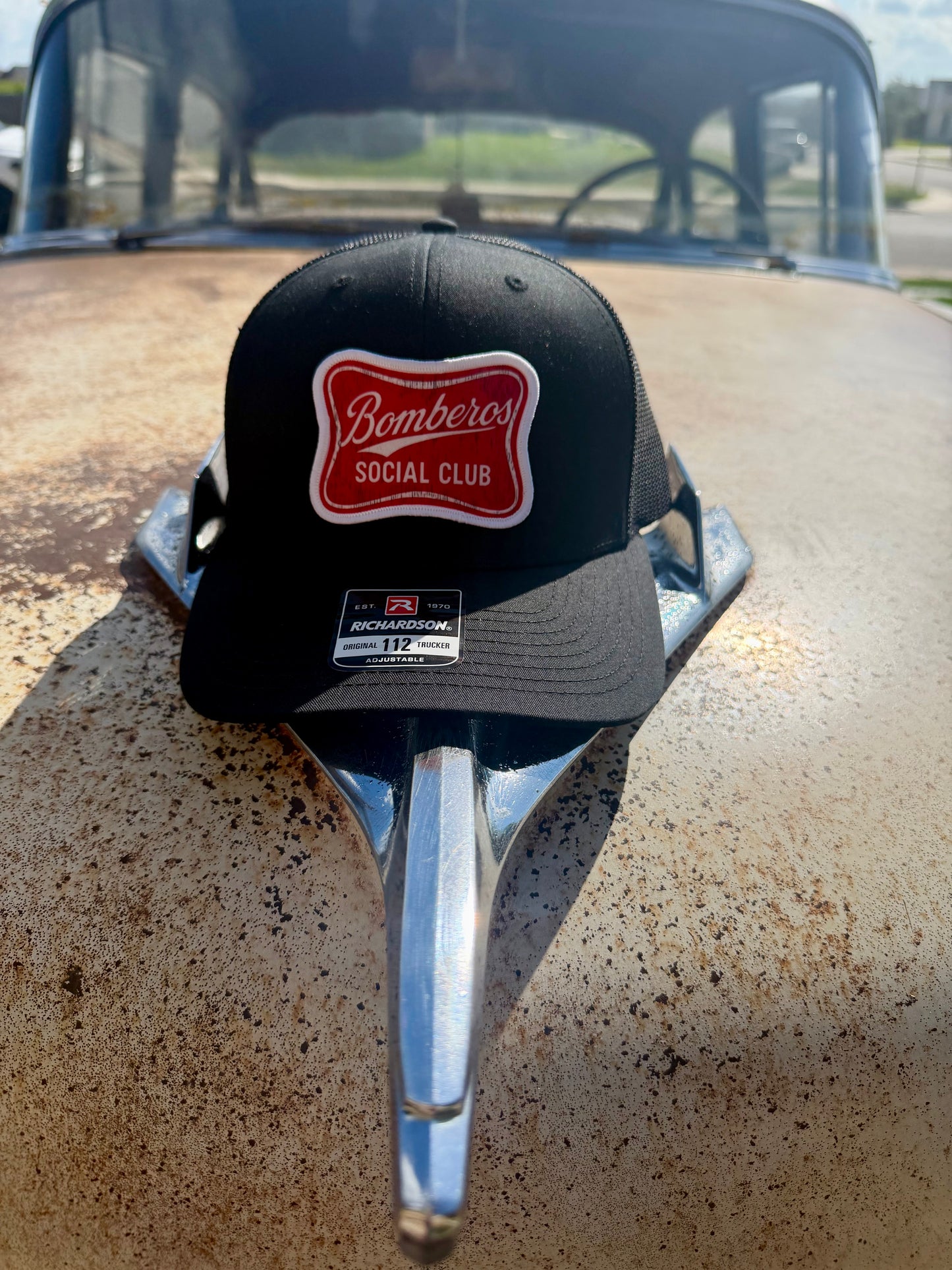 Richardson 112-Solid Black w/ High Life Patch