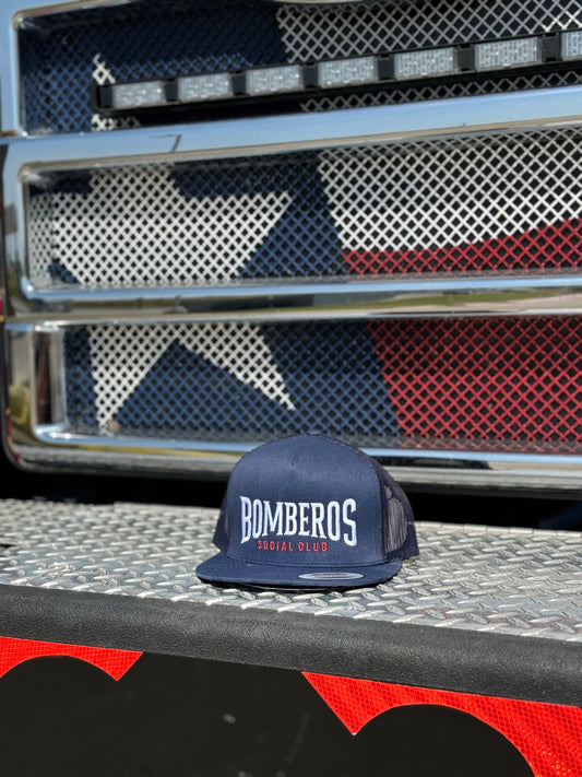 Navy w/ White & Red Lettering