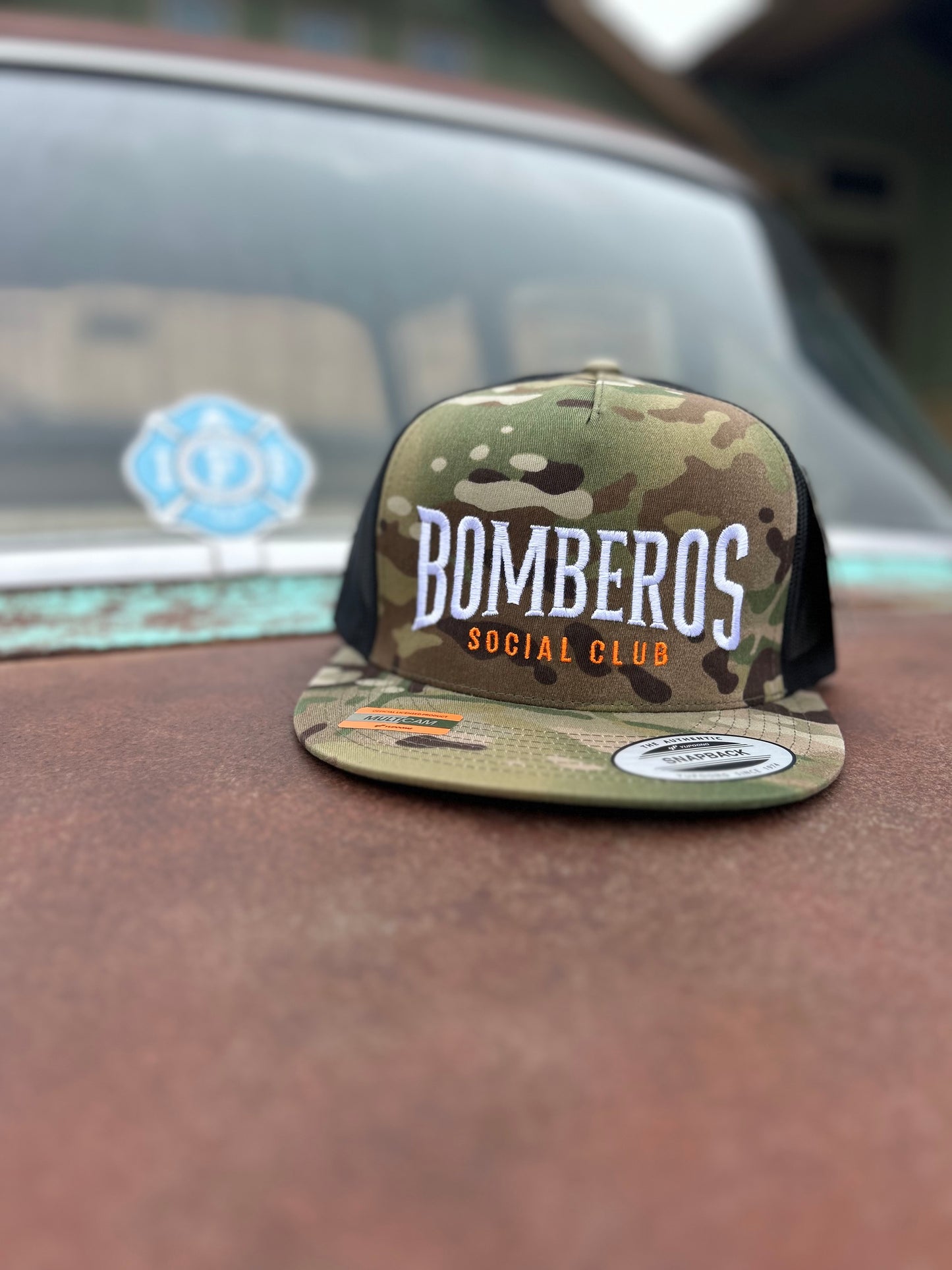 MultiCamo w/ White & Orange